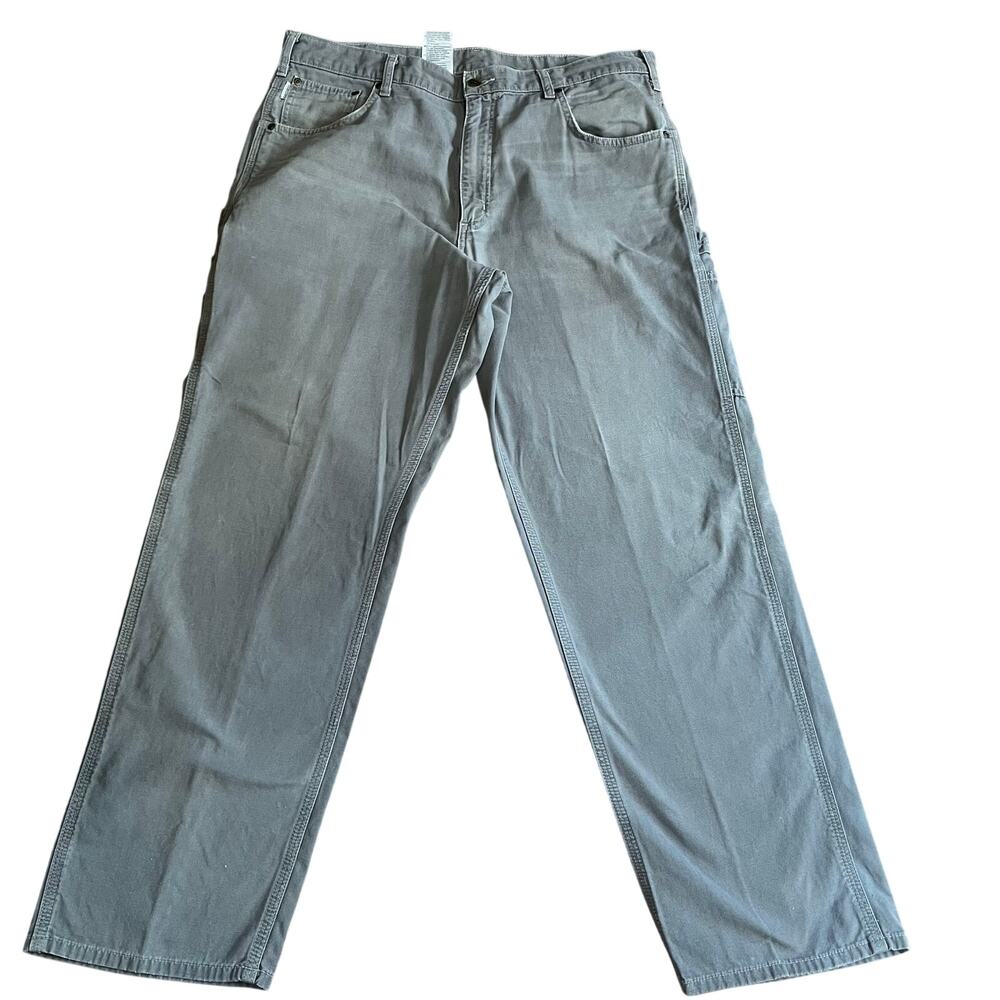 Carthart Gray Men’s Work Pants 38x32” Cargo Durable B159 CHR